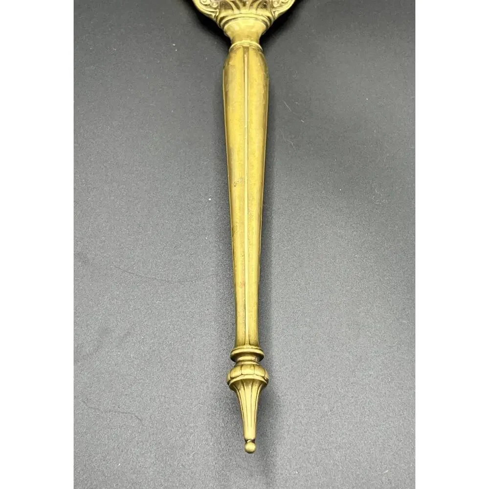 Vintage 1930s George Webster Co MIR-A-GOLD 24K Gold Plated Hand Vanity Mirror